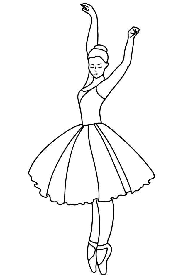 Розмальовка Танці балерини ♥ Онлайн і Надрукувати безкоштовно!